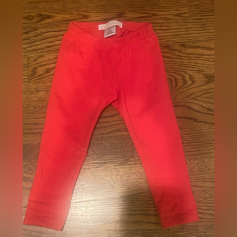 TBBC “Mitzy Sue Slacks” leggings size 0-6m, Richmond Red